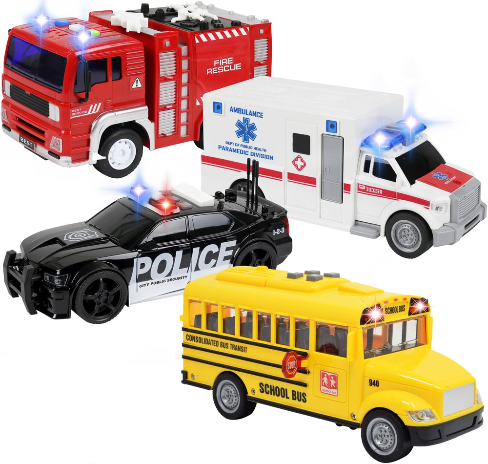 TeganPlay ambulance toy with bright lights for imaginative play.