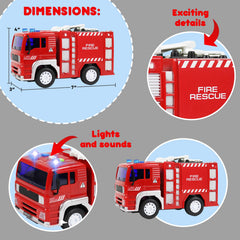 TeganPlay emergency vehicles set showing lights and sounds for realistic play.