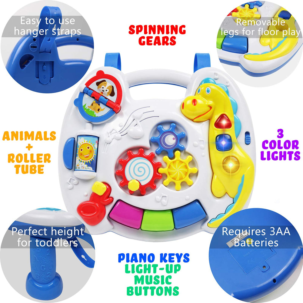 TeganPlay floor play center enables tummy time and interactive exploration on the floor.