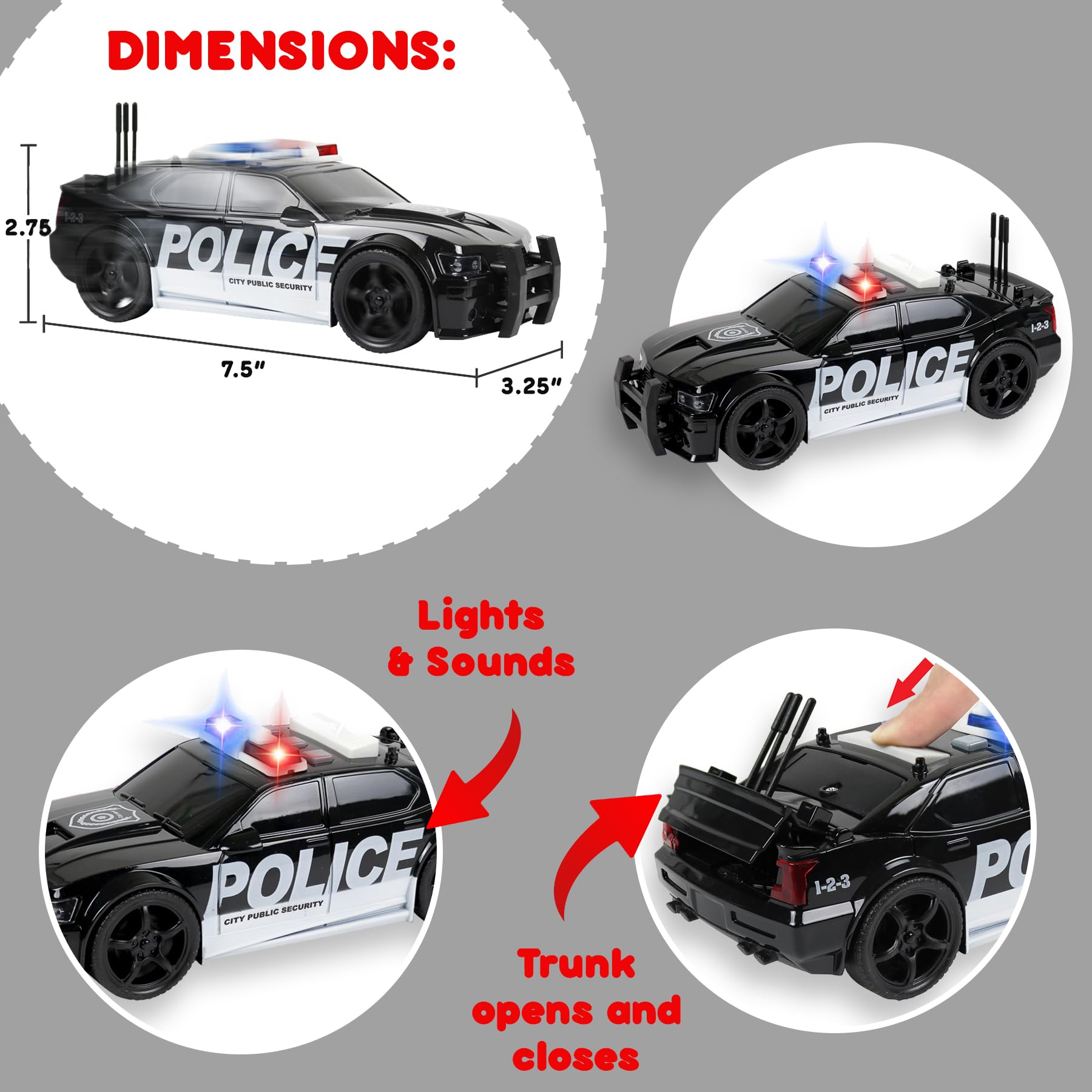 TeganPlay Gift-ready emergency vehicles set, ideal for birthdays or holidays.