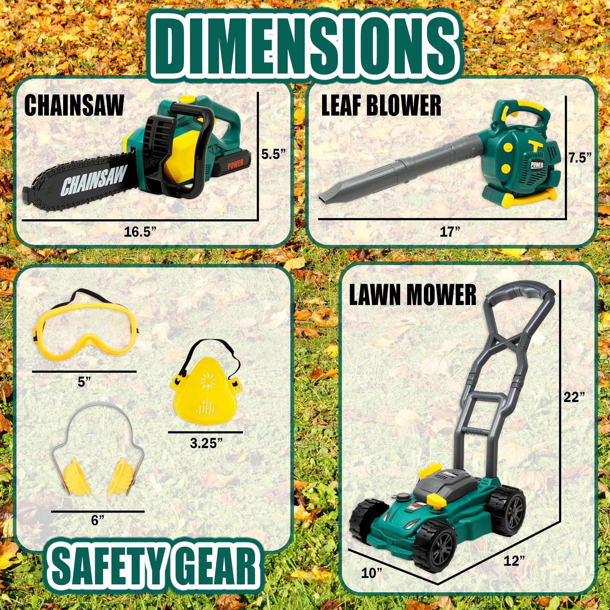 TeganPlay chainsaw toy with moving blades boosts pretend landscaping fun