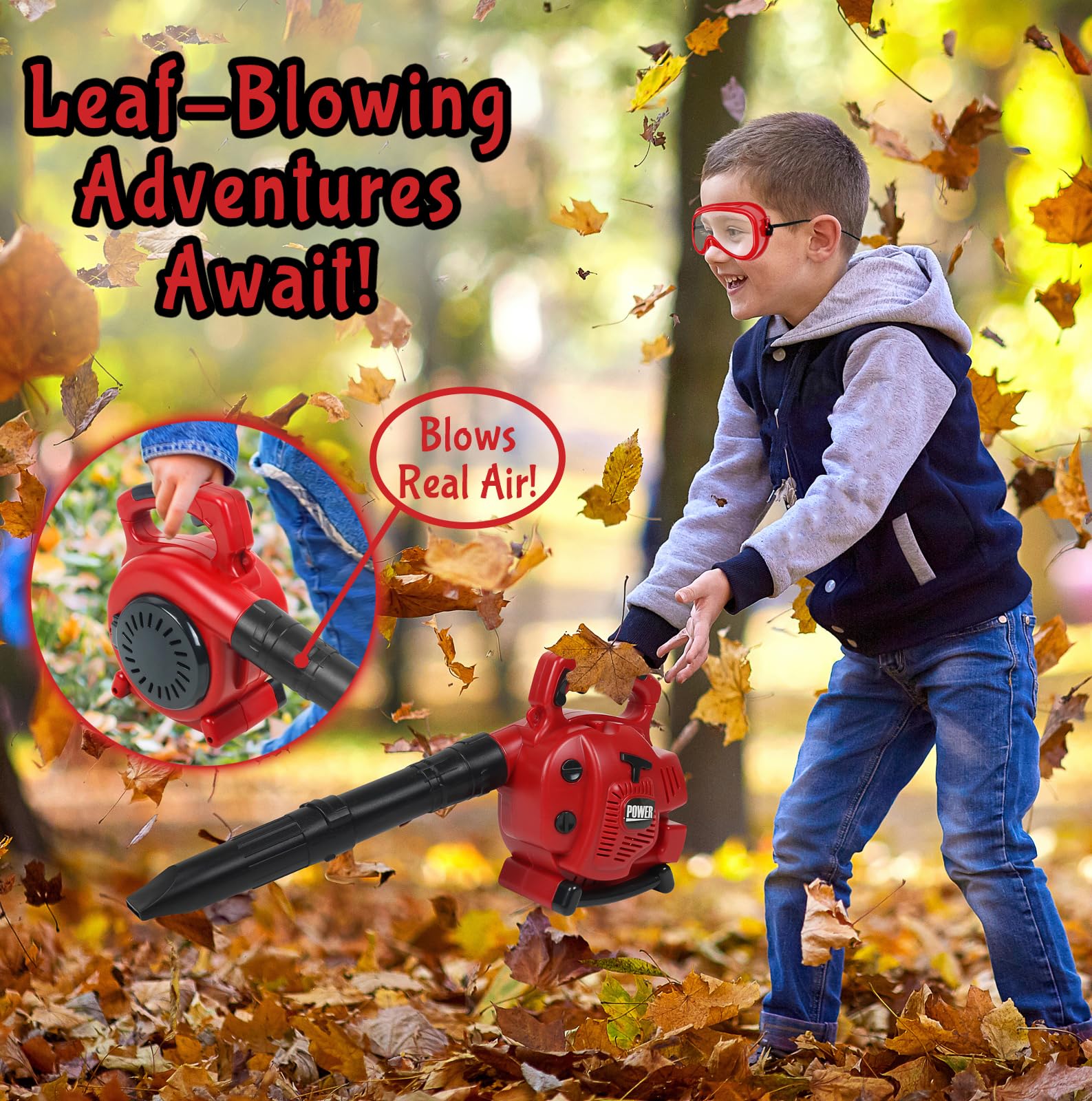 TeganPlay safety goggles and earmuffs offer protective gear during outdoor play