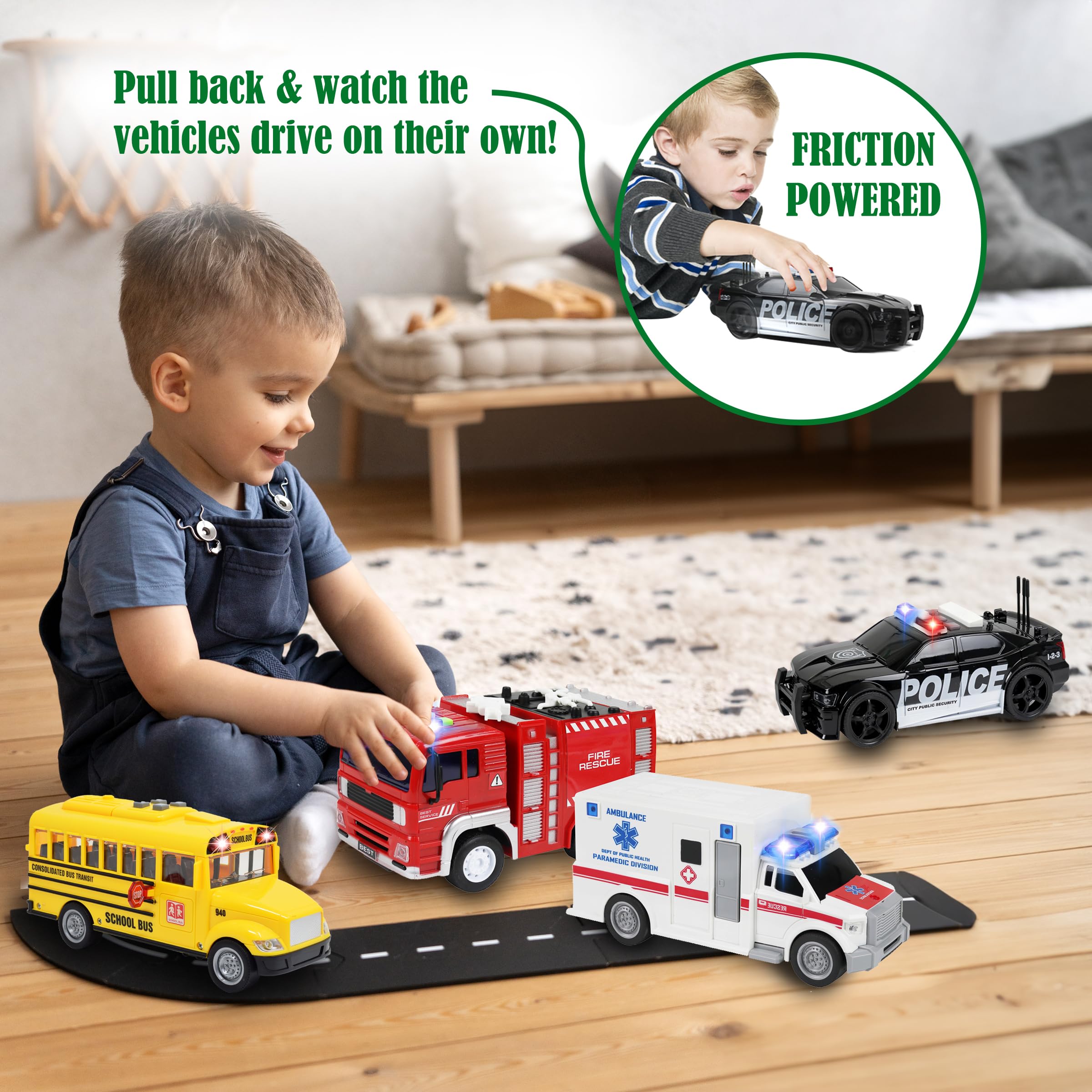 TeganPlay school bus toy designed for little hands and pretend rides.