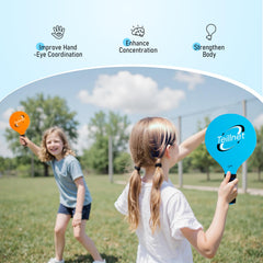 TEILLNET Paddle Ball Set indoor and outdoor friendly design