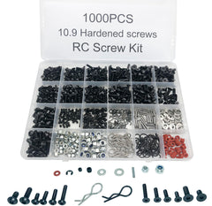 TeiRAY RC screw kit with 1000pcs in a case for quick RC repairs