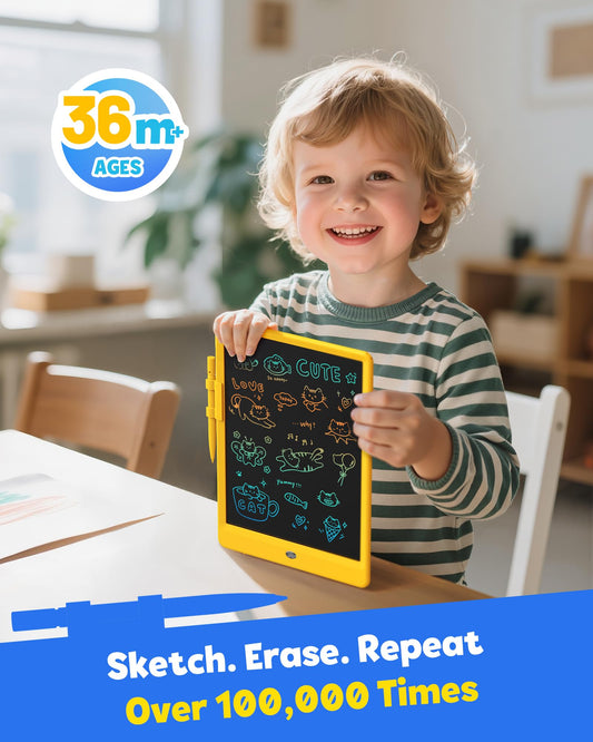 TEKFUN doodle board with stylus attached for easy drawing sessions.