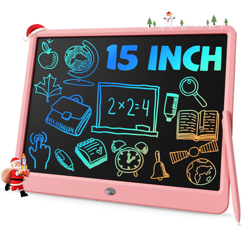 TEKFUN 15-inch LCD tablet pink front view for large doodles and notes