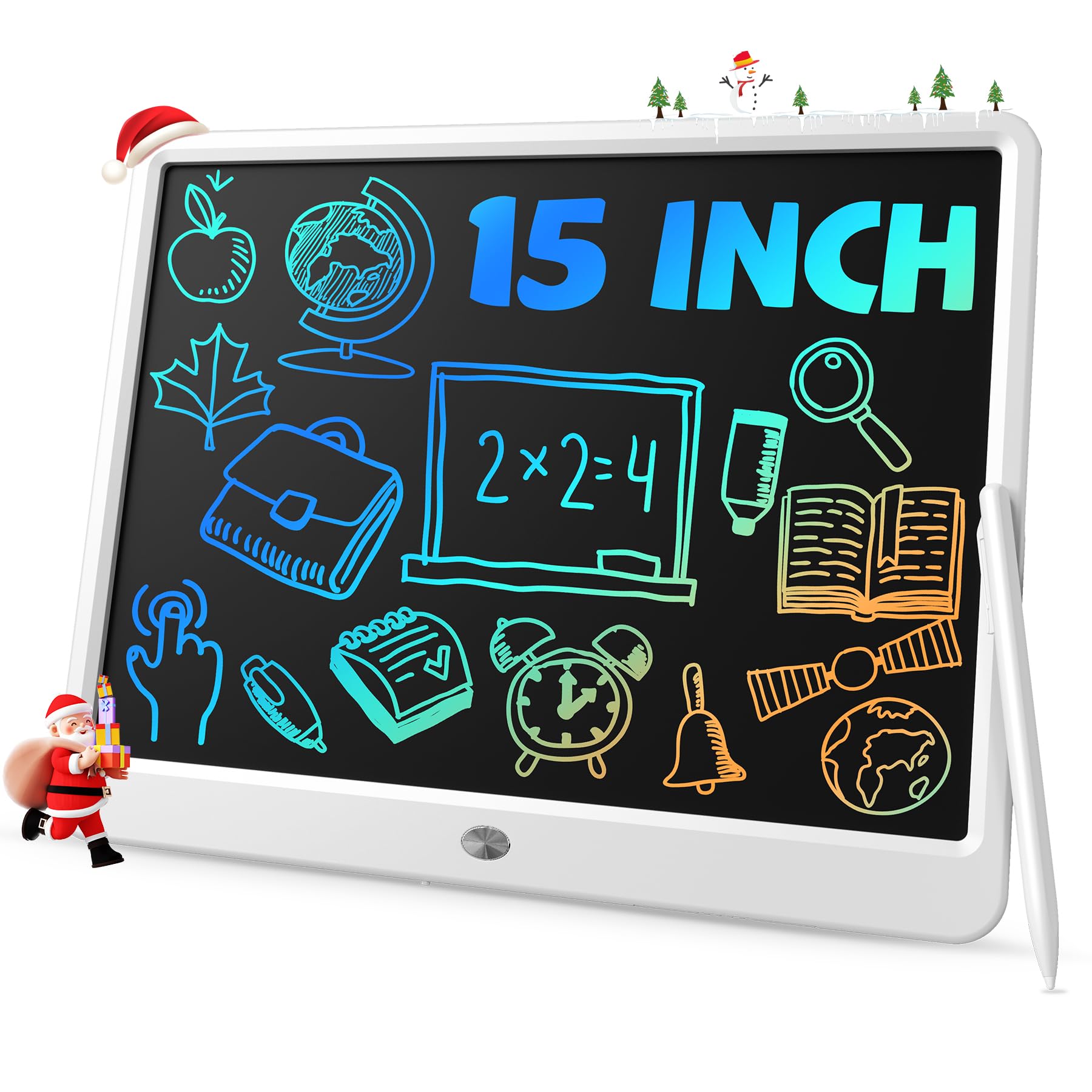 TEKFUN 15inch LCD writing tablet with a large drawing area for doodles and notes.