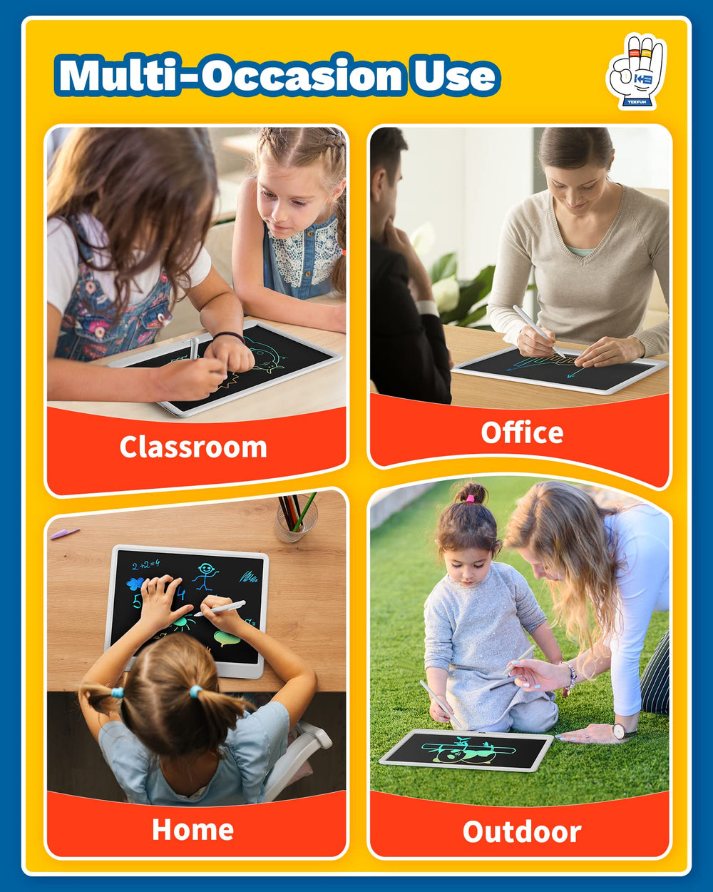 TEKFUN anti-glare LCD screen reduces eye strain during extended use.