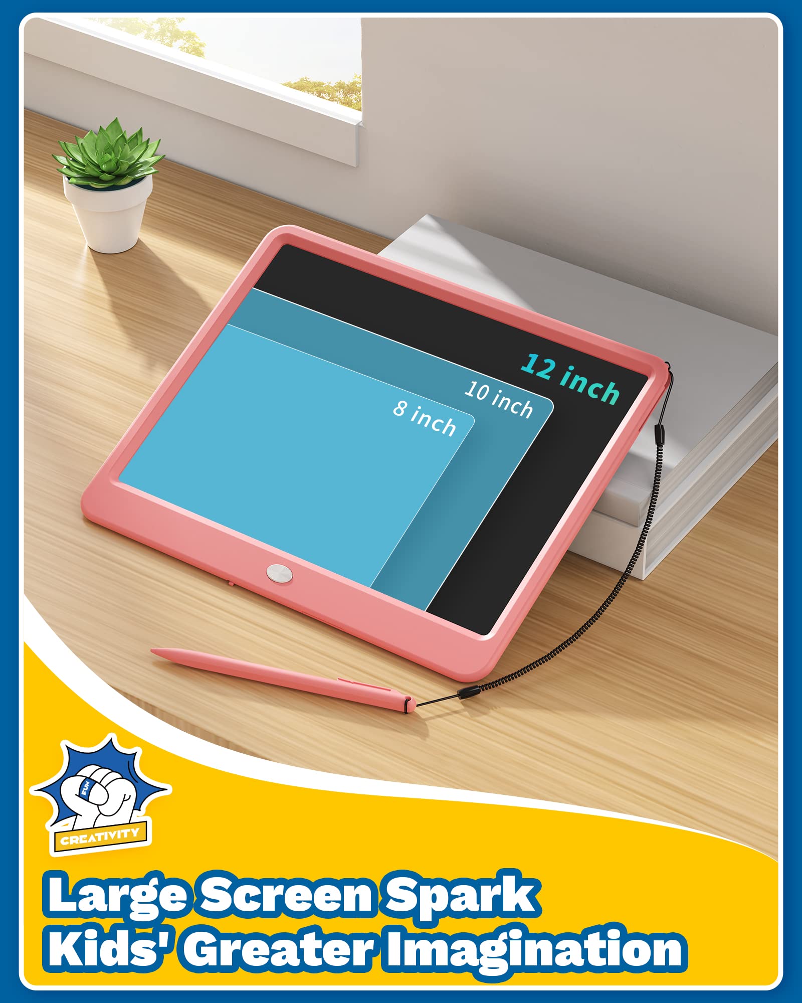 TEKFUN anti-lost stylus with lanyard ensuring the pen stays by the tablet.