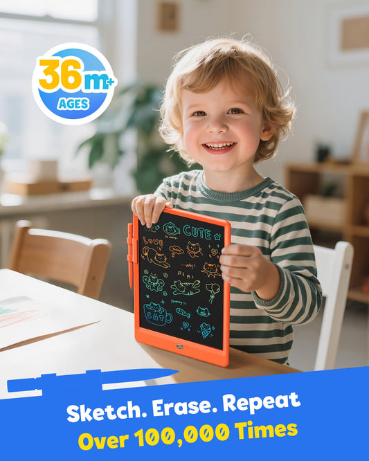 TEKFUN doodle board with color screen for vibrant, eye-friendly sketches.