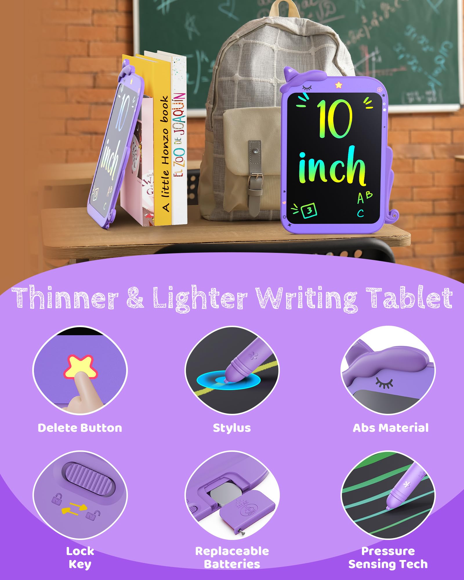 TEKFUN doodle board featuring dinosaur design ideal for travel
