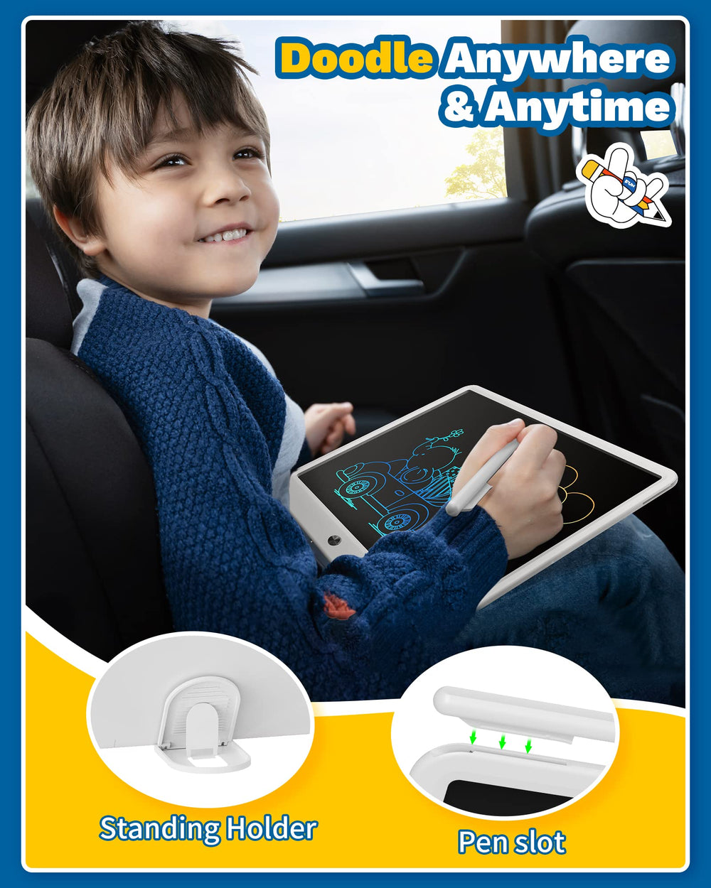 TEKFUN environmental saver highlighting reusable screen over paper waste avoidance.