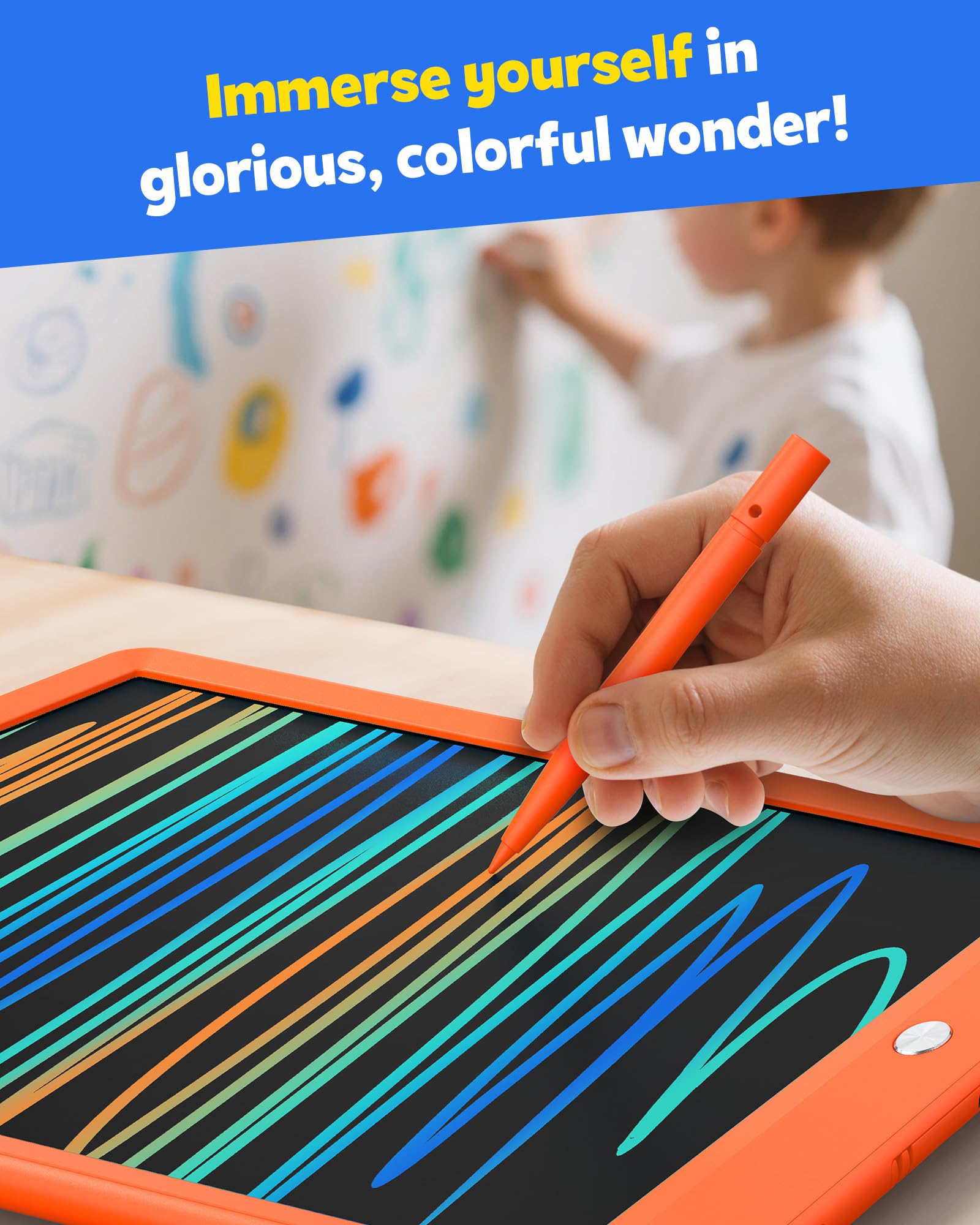 TEKFUN erase button clears the screen in one quick touch.