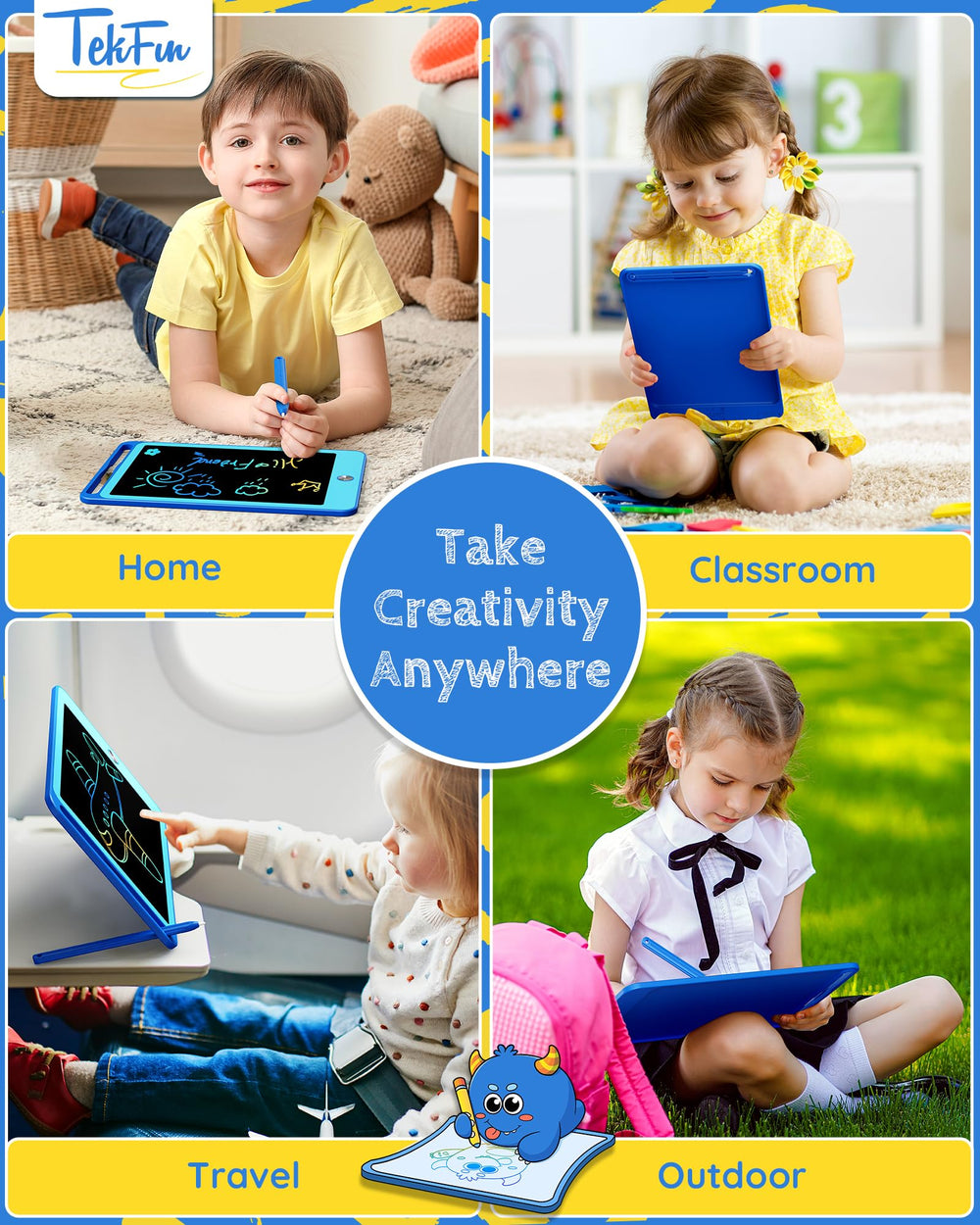 TEKFUN ergonomic round-corner design; comfortable grip for small hands.