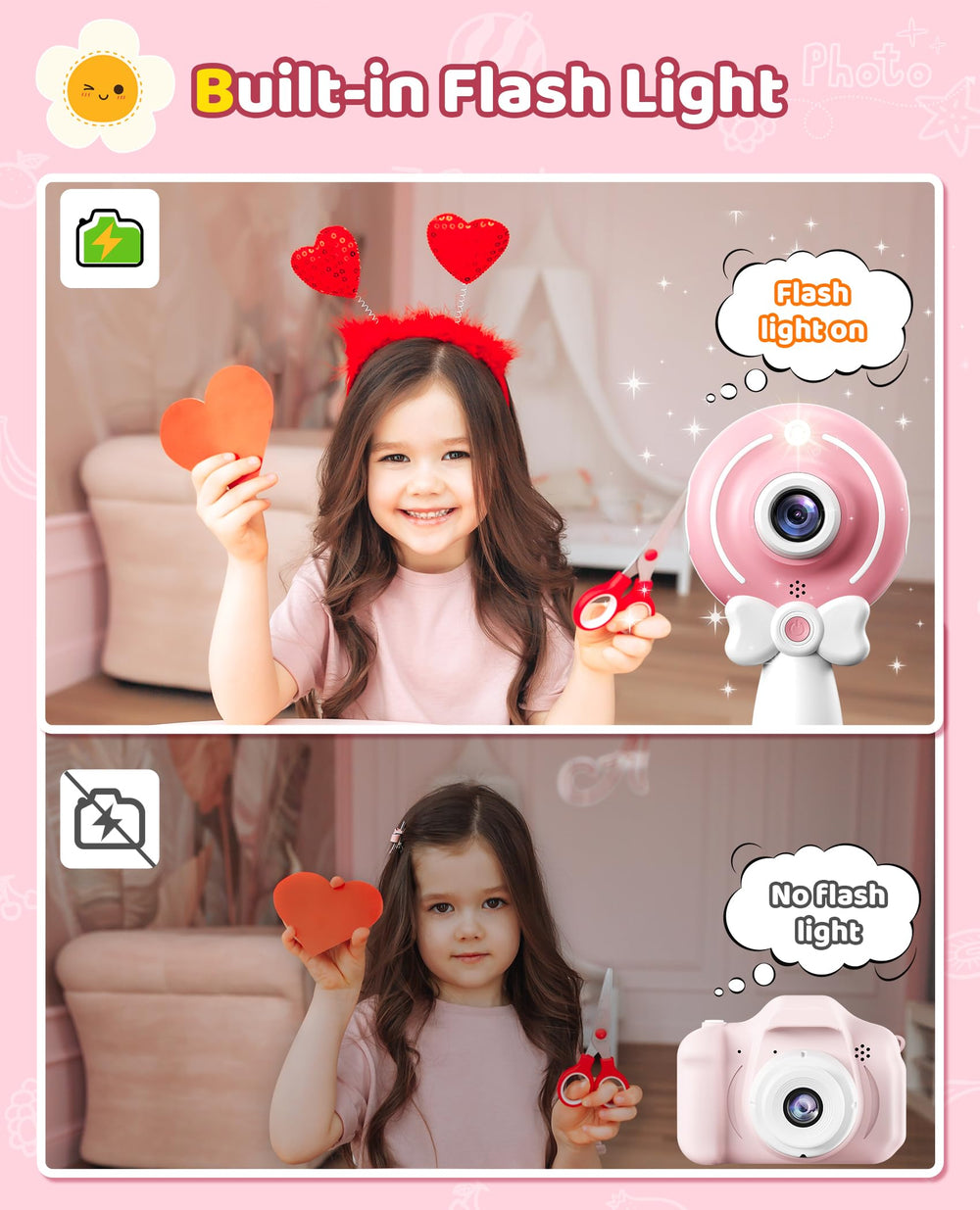 TEKFUN kids camera on a travel scene capturing scenery and animals