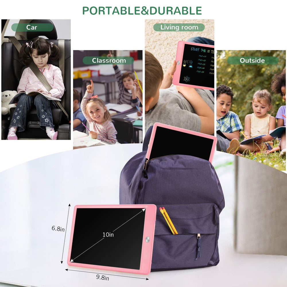 TEKFUN kids doodle board promotes creative drawing with a pressure-sensitive screen.