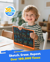 TEKFUN large drawing pad for kids, ideal for drawing, alphabet practice, and imagination.