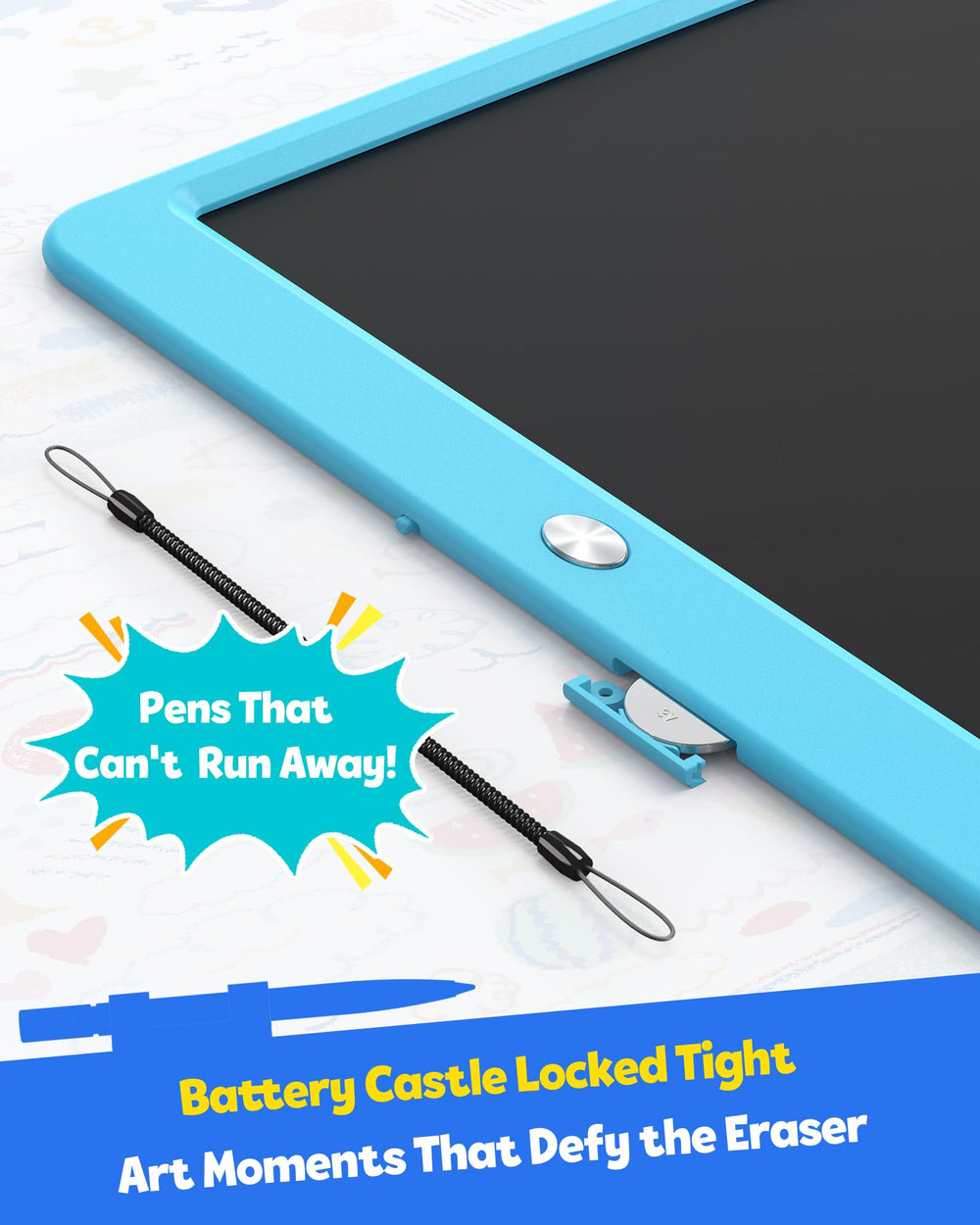 TEKFUN LCD writing tablet blue battery inside ensures long use