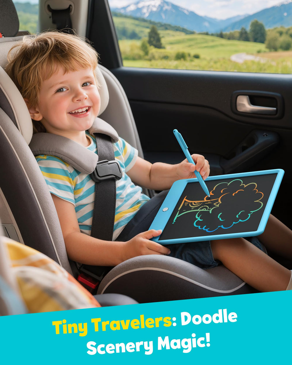 TEKFUN LCD writing tablet blue home use for family crafts