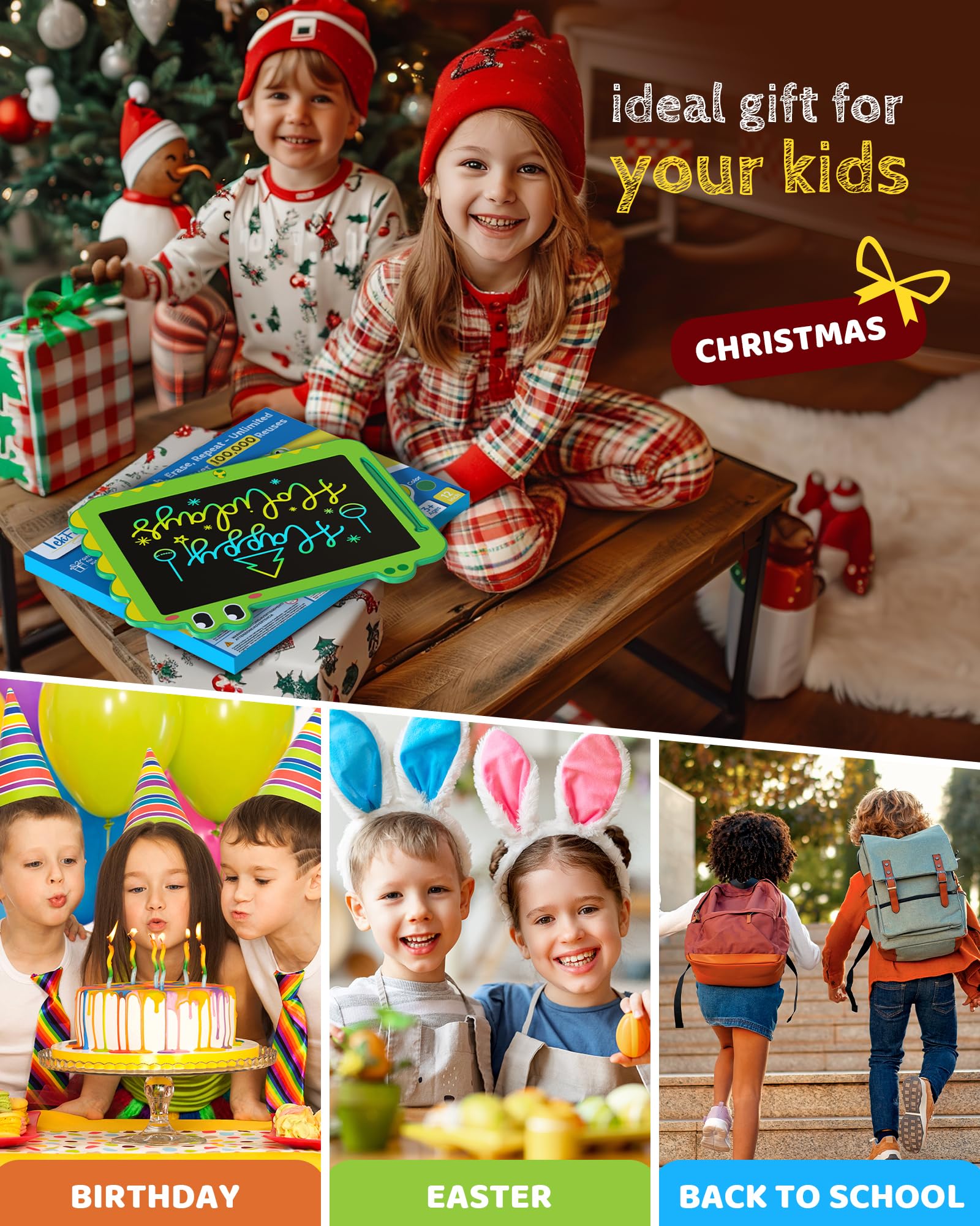 TEKFUN 12 inch green packaging and durable kids friendly design