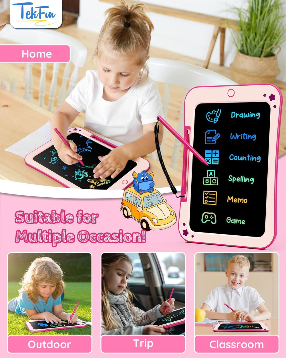 TEKFUN erase button and screen lock feature demonstrated