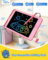 TEKFUN on-the-go doodle board in car or plane to keep kids entertained.