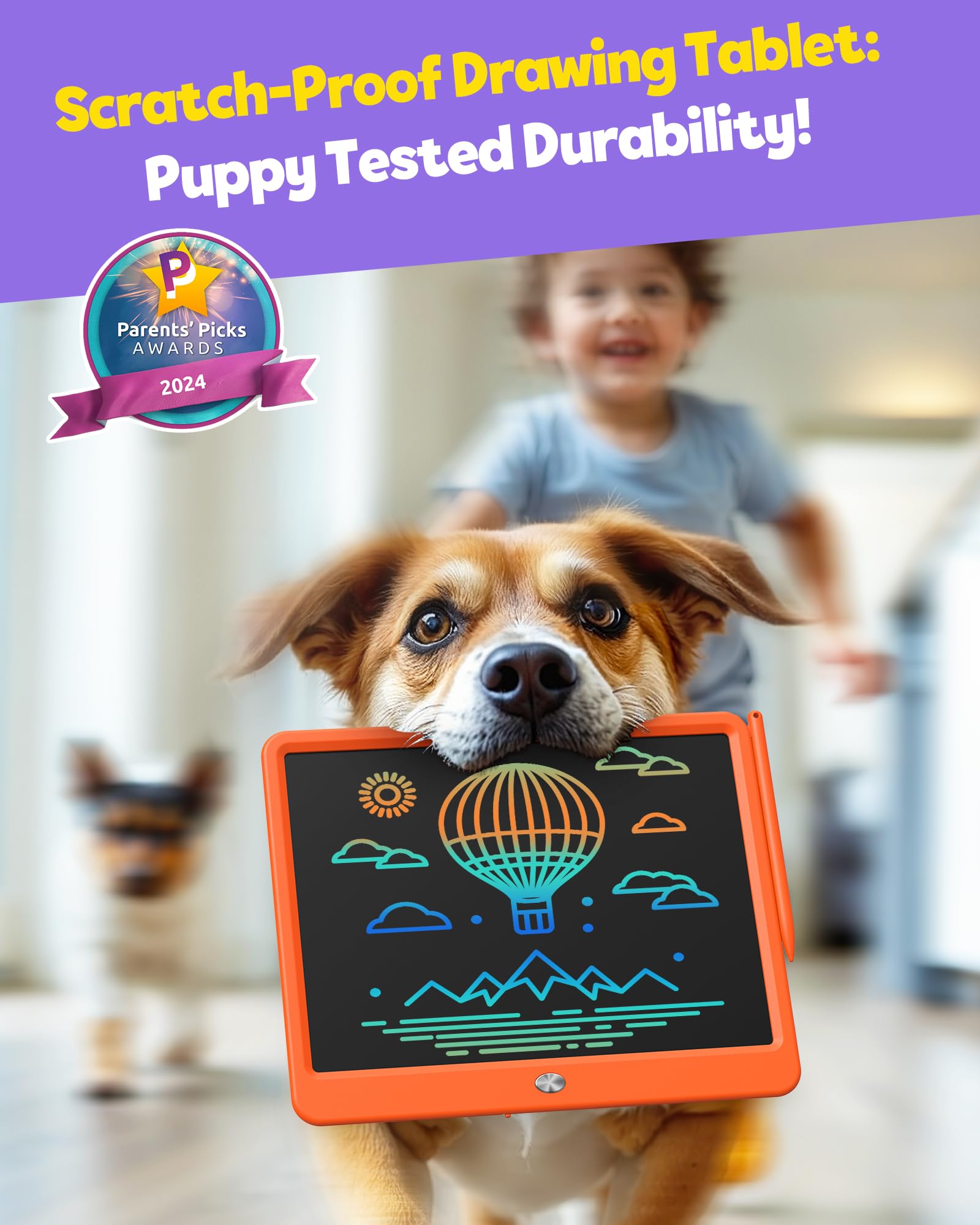 TEKFUN LCD Writing Tablet portable design suits kids learning on the move