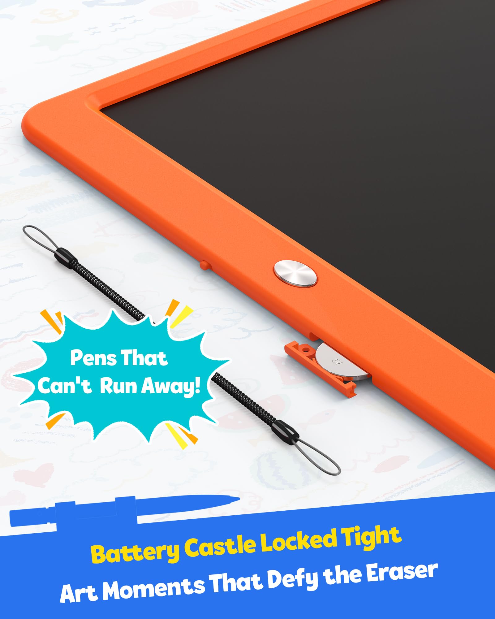 TEKFUN LCD Writing Tablet travel compact design fits bags and carry-ons