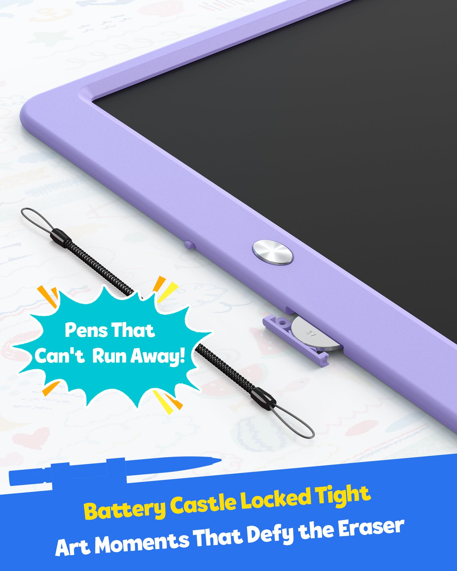 TEKFUN purple kid drawing surface during travel
