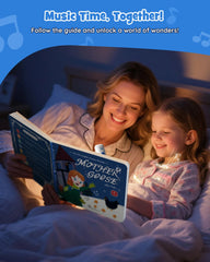 A child uses the talking pen during shared reading time with two books