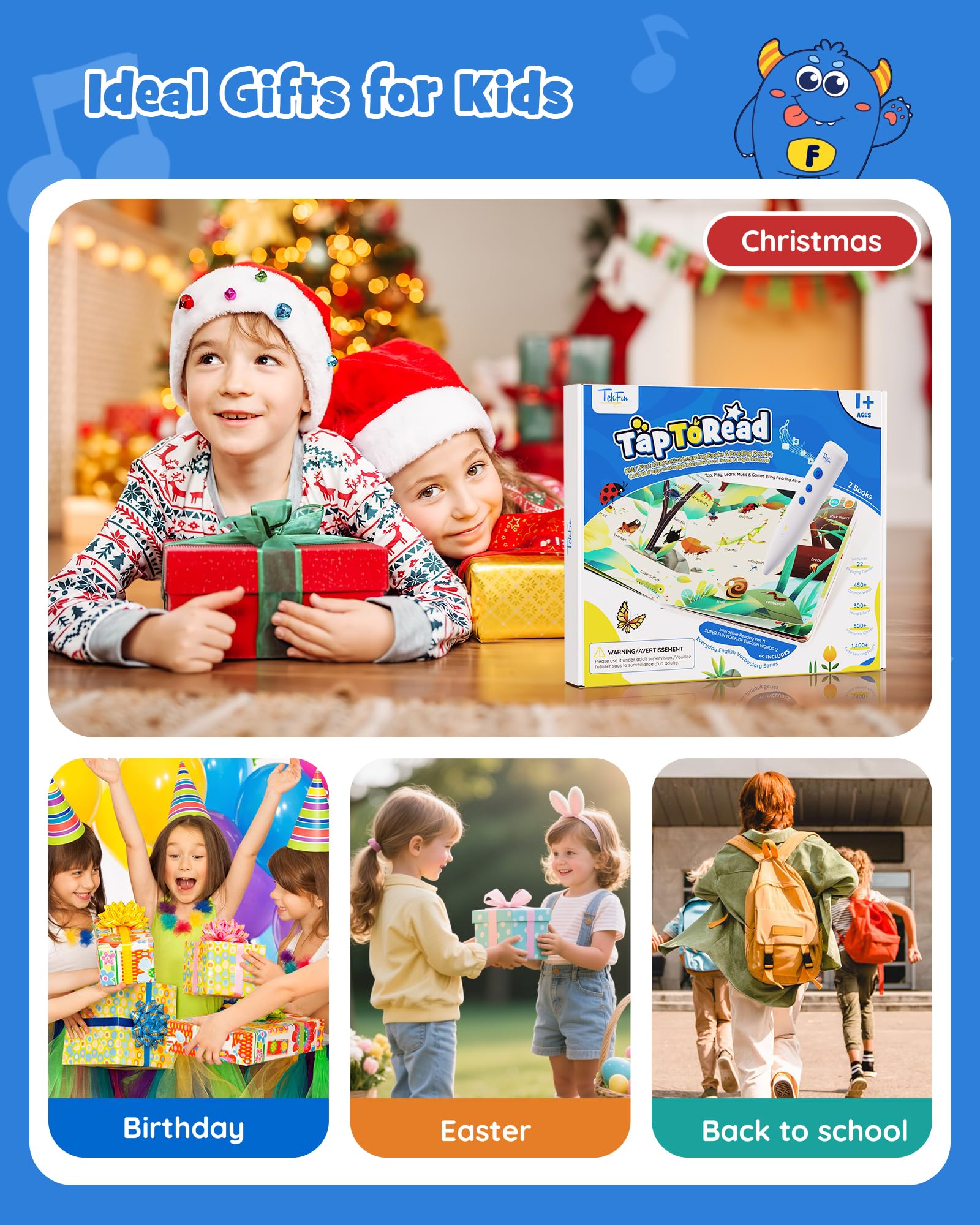 Bright illustrations and interactive games invite kids to explore and connect