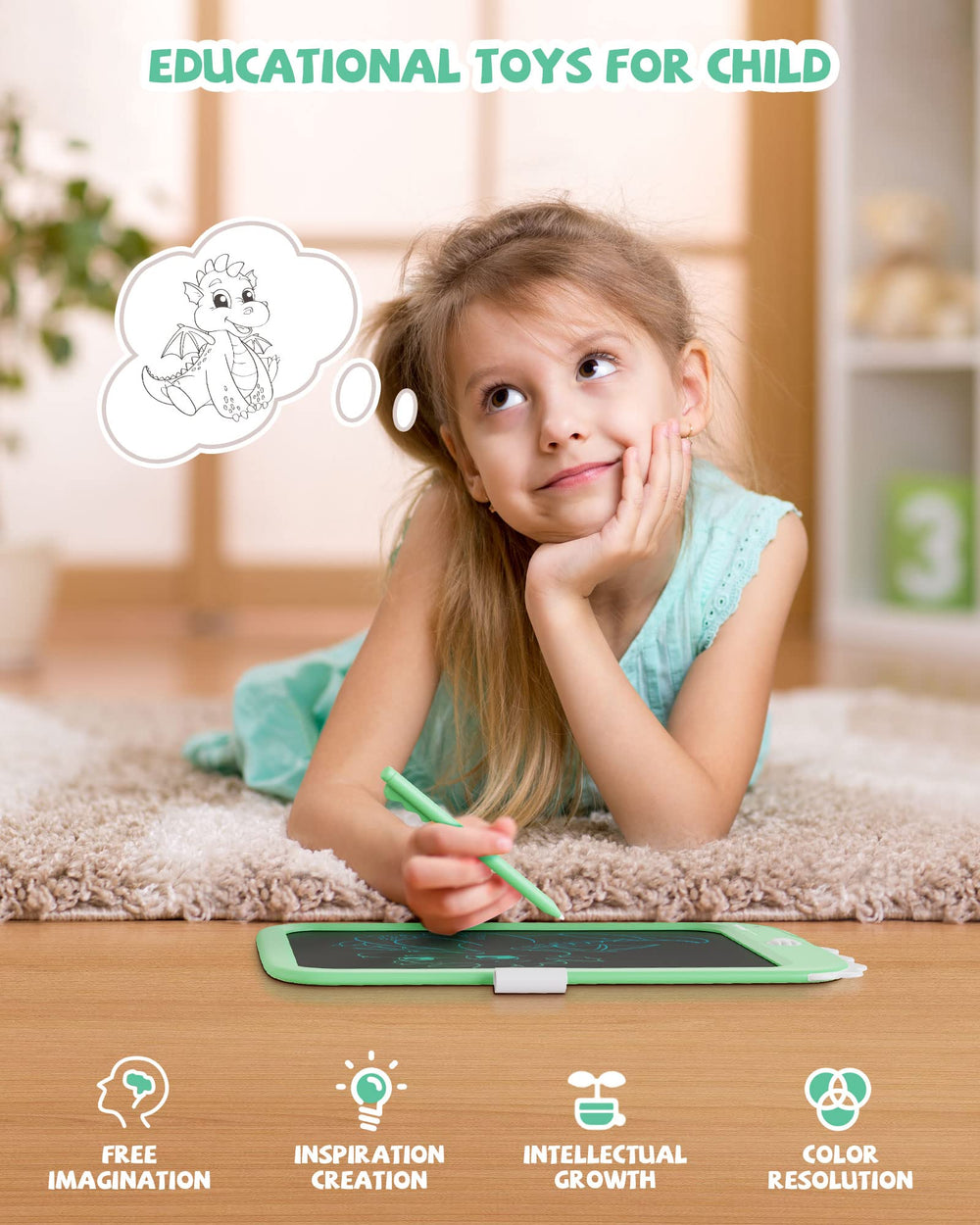 TEKFUN travel-friendly doodle board compact design ideal for trips