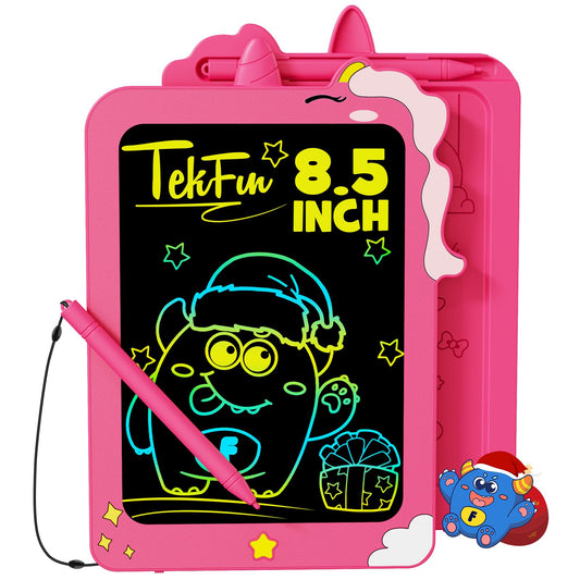 TEKFUN unicorn-doodle-board 8.5-inch pink: mess-free drawing surface for kids.