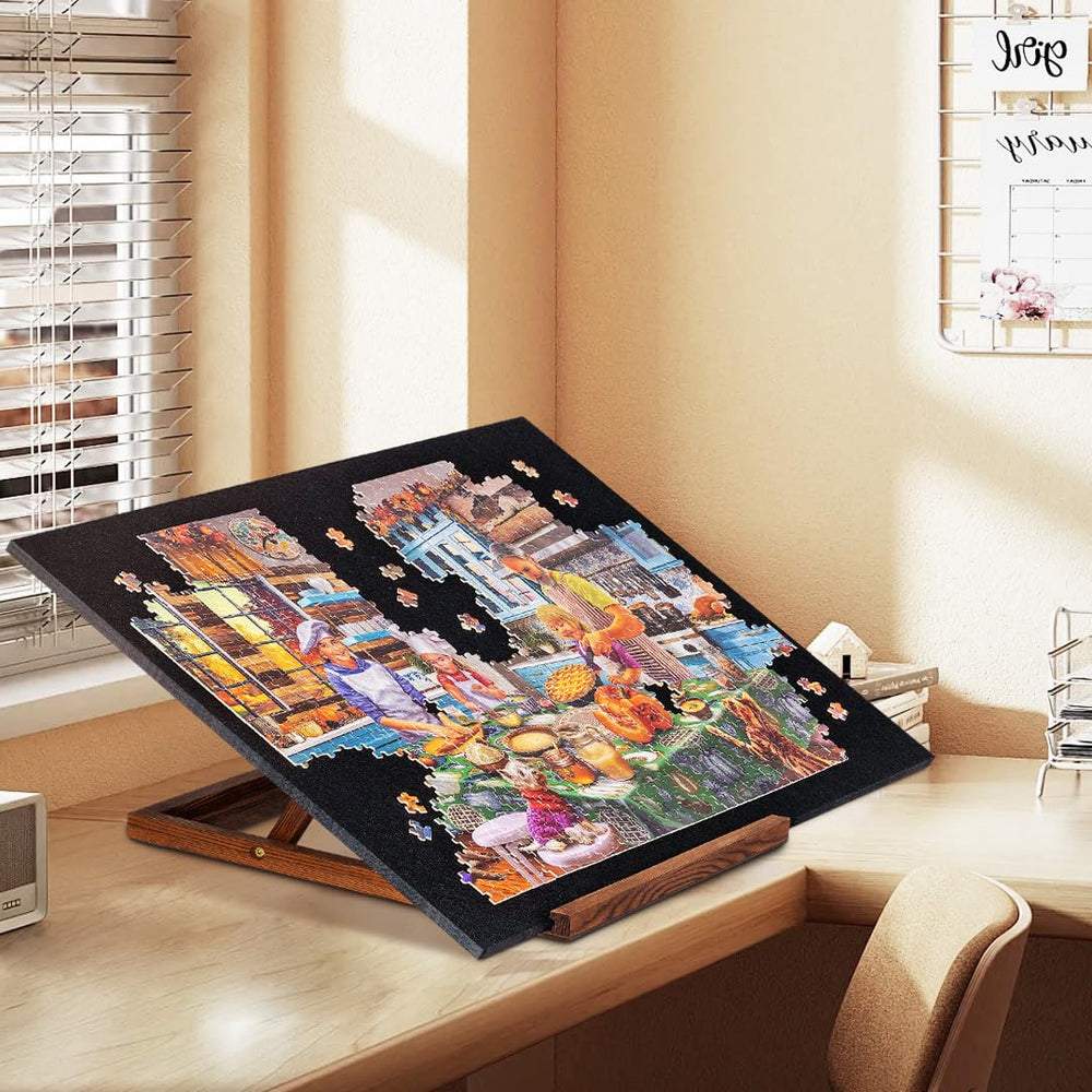 Tektalk fits most 1000-piece puzzles when unfolded for spacious gameplay.