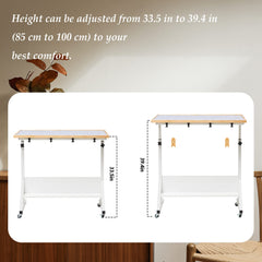 Tektalk angle adjustment lever detail enabling comfortable tilted work positions