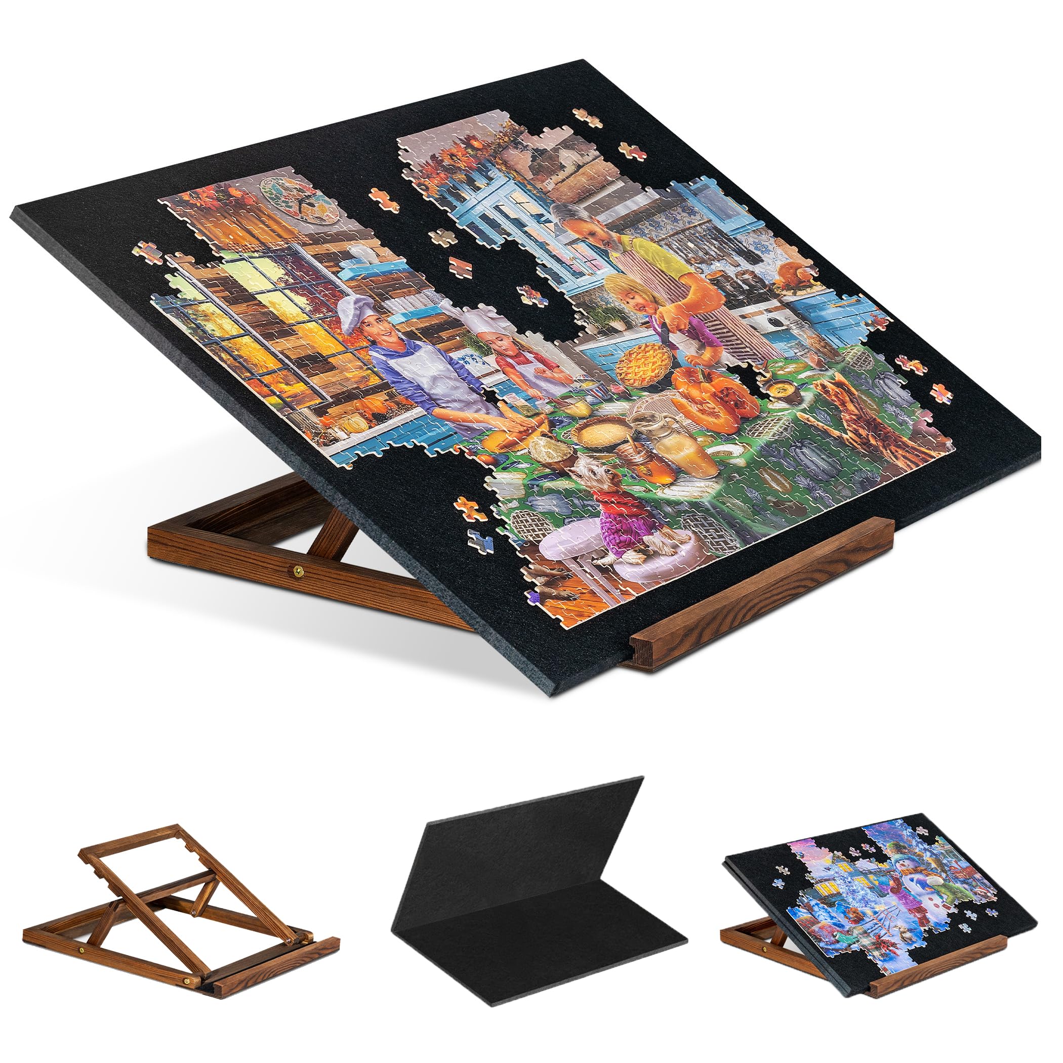 Tektalk foldable puzzle board with foldaway design for easy storage and transport.