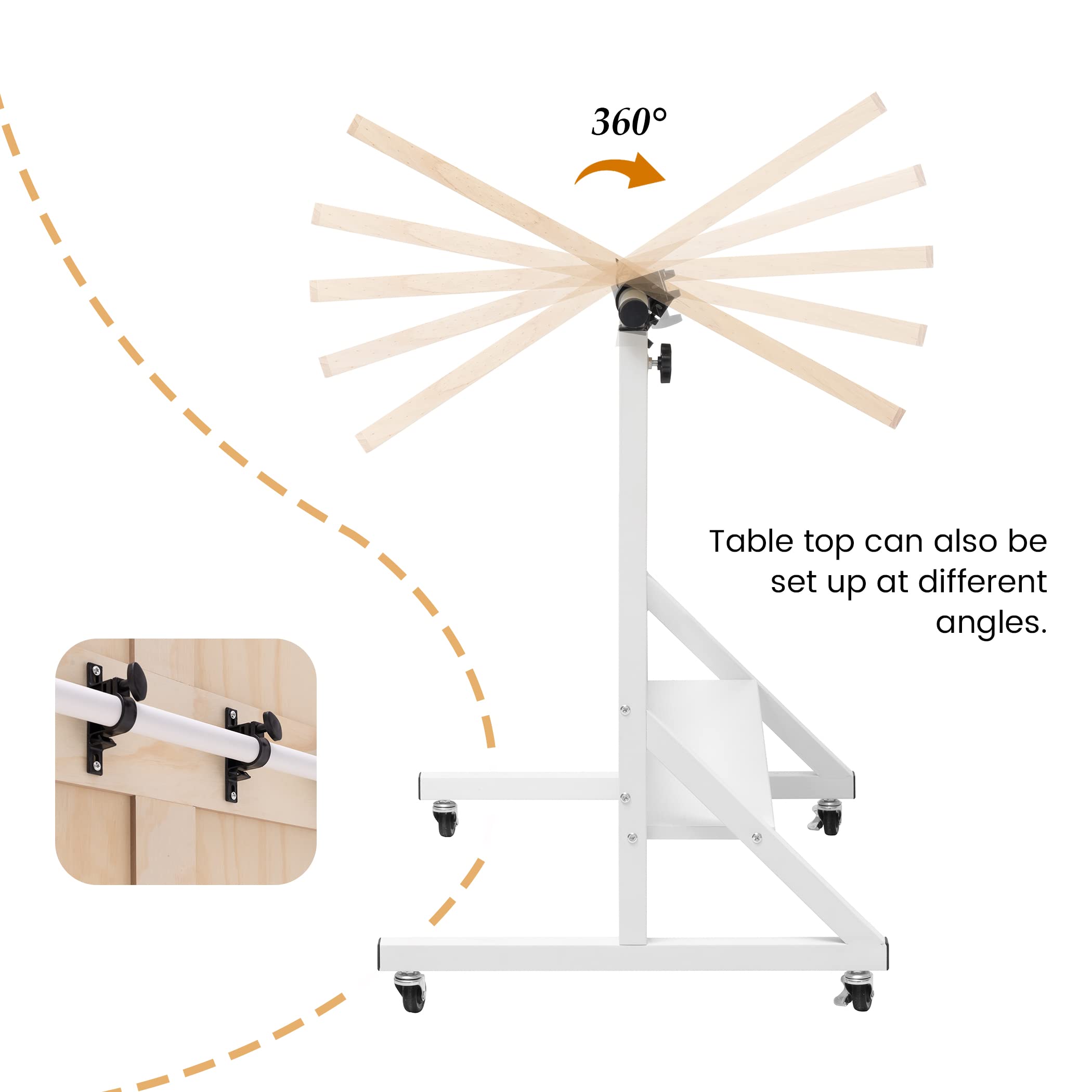 Tektalk height adjustable legs locked securely for ergonomic reach
