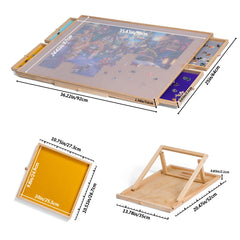 Tektalk jigsaw table's dust cover shields puzzles from dust and spills