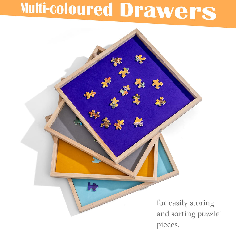 Tektalk jigsaw table soft flannelette surface for secure piece placement