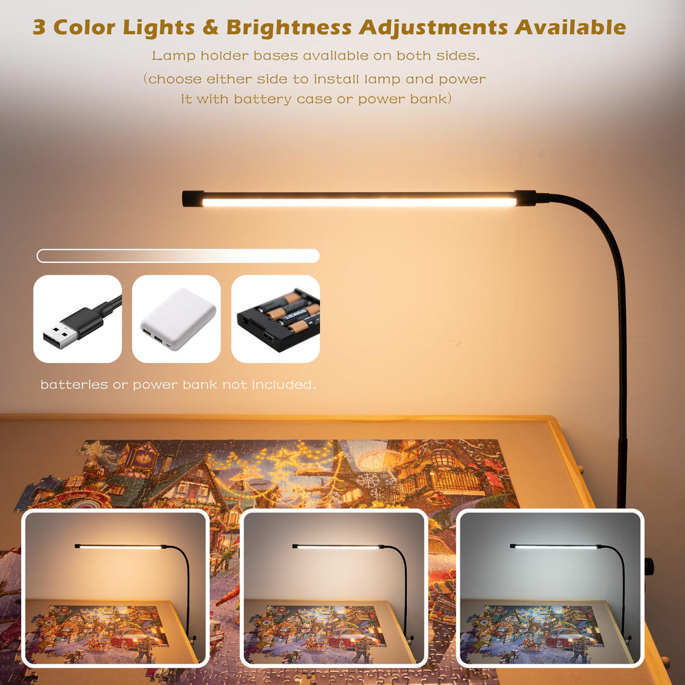 Tektalk LED lamp closeup with adjustable light for clearer piece colors