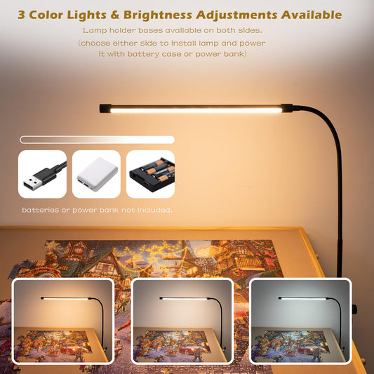 Tektalk LED lamp closeup with adjustable light for clearer piece colors
