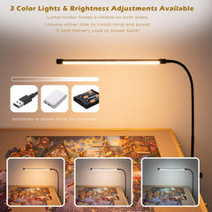 Tektalk LED lamp closeup with adjustable light for clearer piece colors