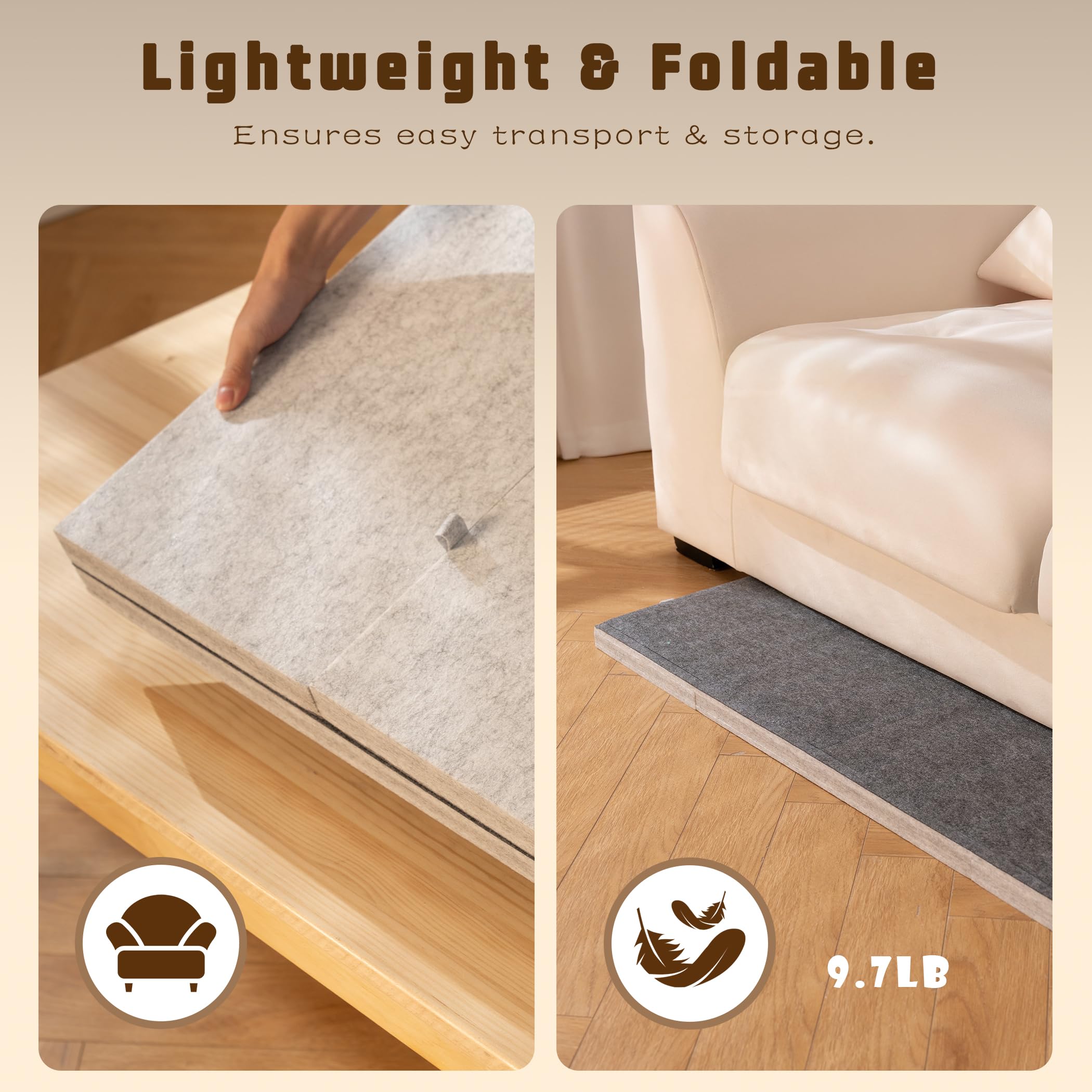 Tektalk lightweight puzzle board with felt surface enabling smooth piece movement.