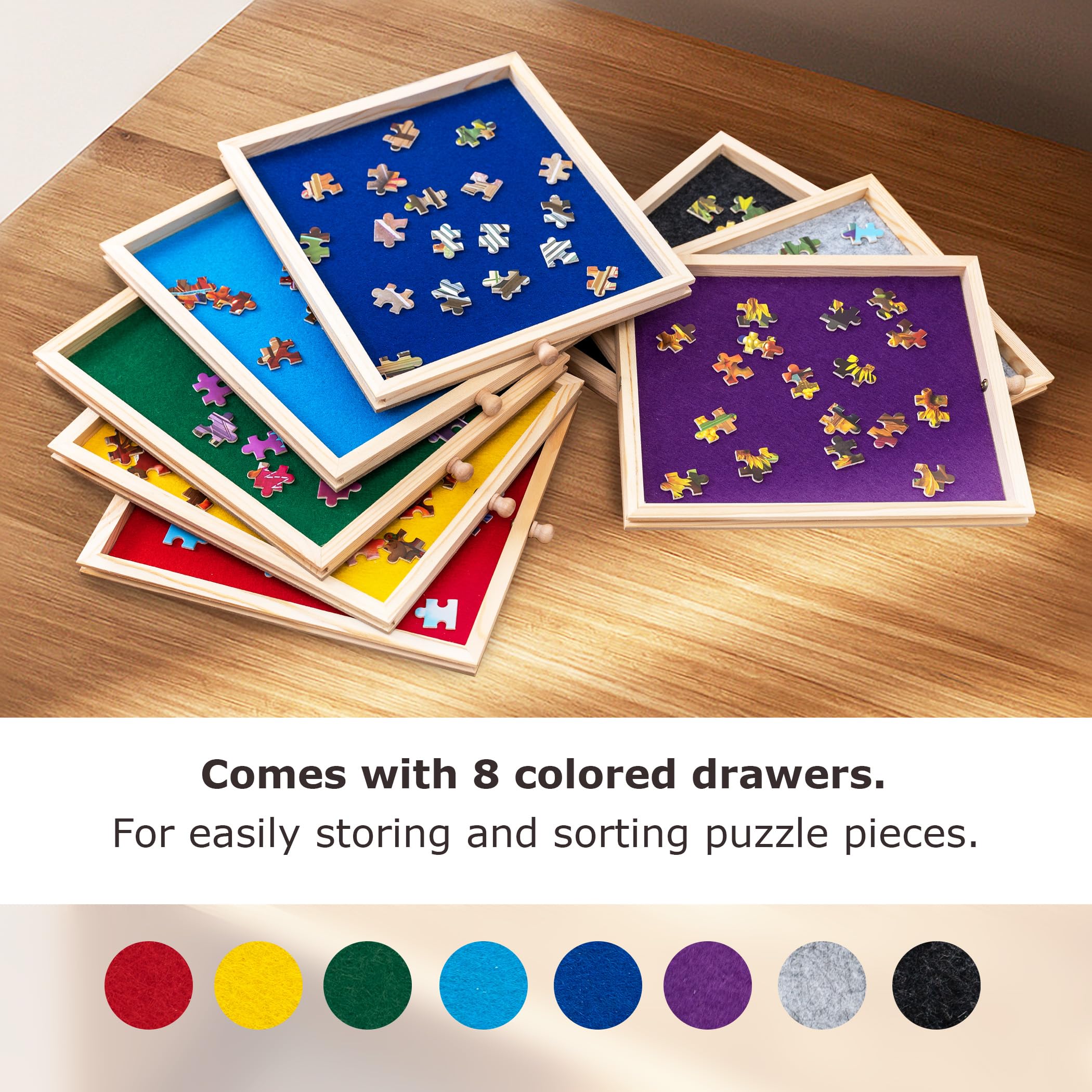 Tektalk pinewood puzzle table offers sturdy support for large jigsaws