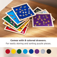 Tektalk pinewood puzzle table offers sturdy support for large jigsaws