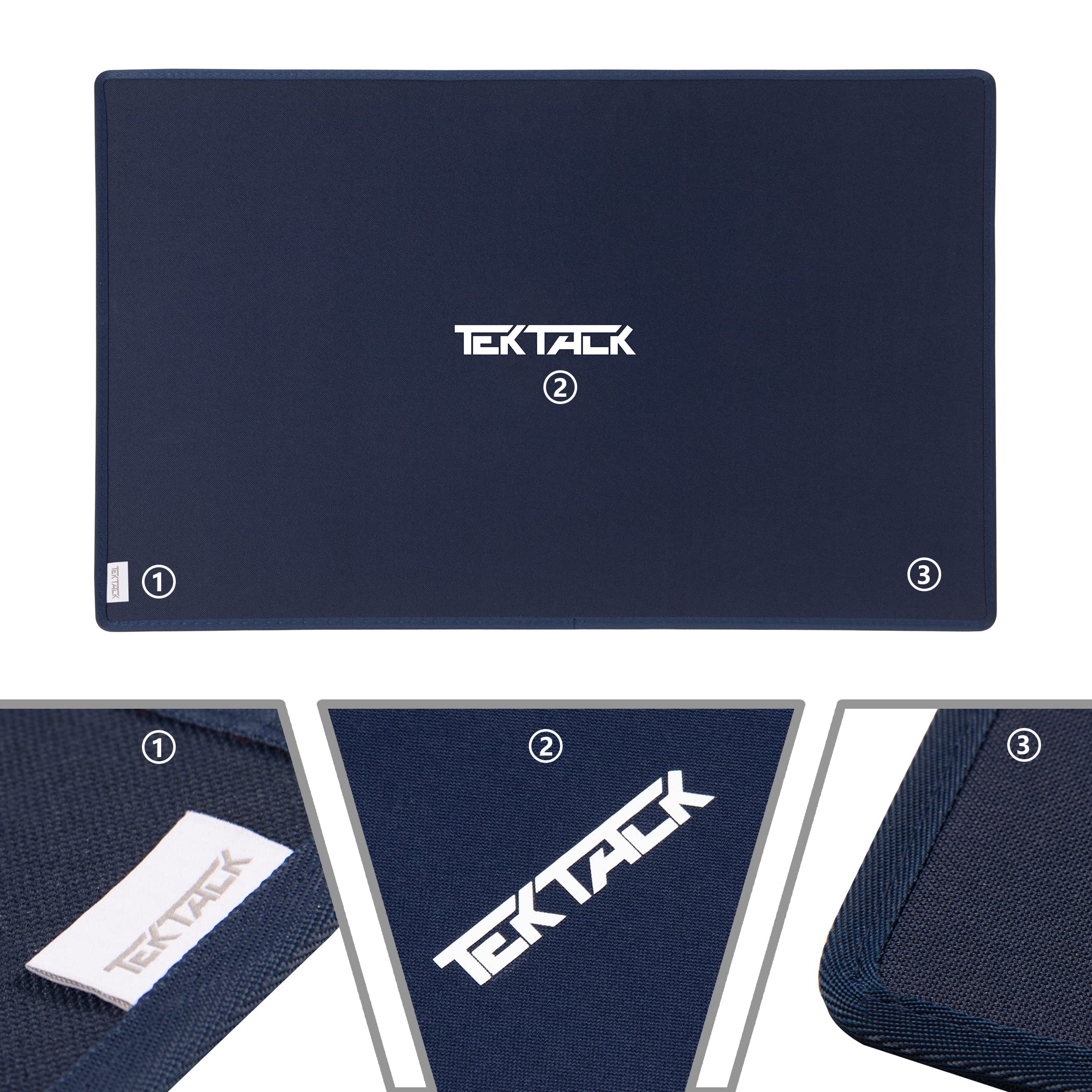 Tektalk board slid under a sofa illustrating compact storage to save space