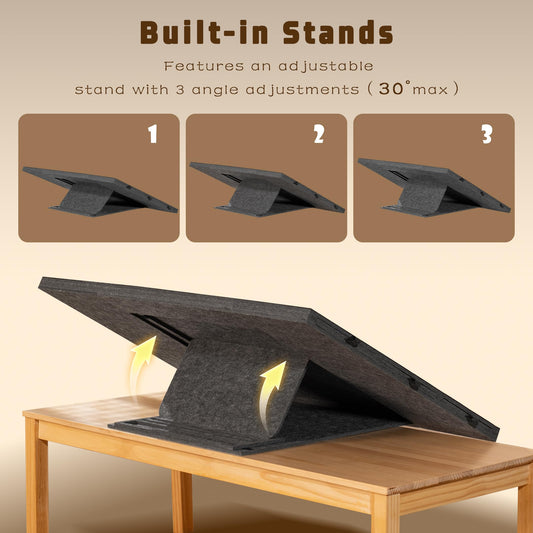 Tektalk tilting-angle adjustment plate for comfortable viewing during longer sessions.