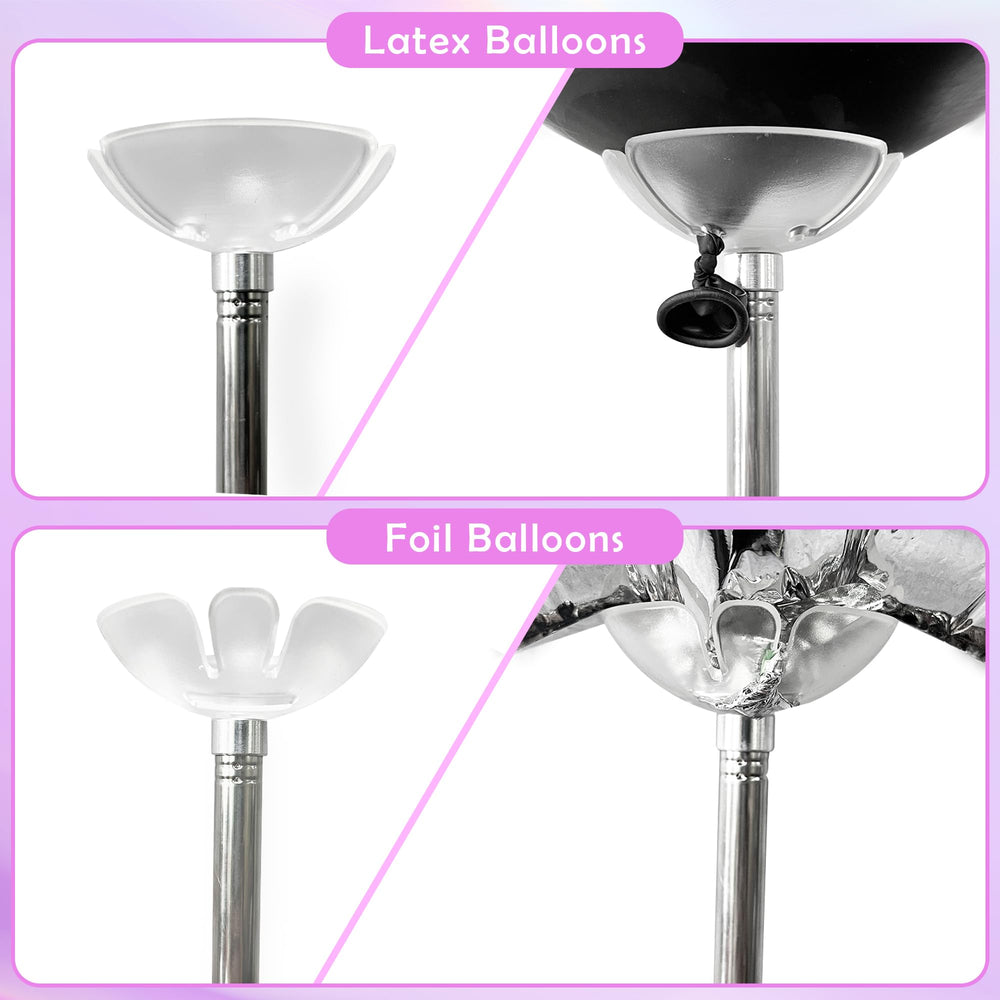 TEKXYZ balloon column uses water weights for outdoor stability.