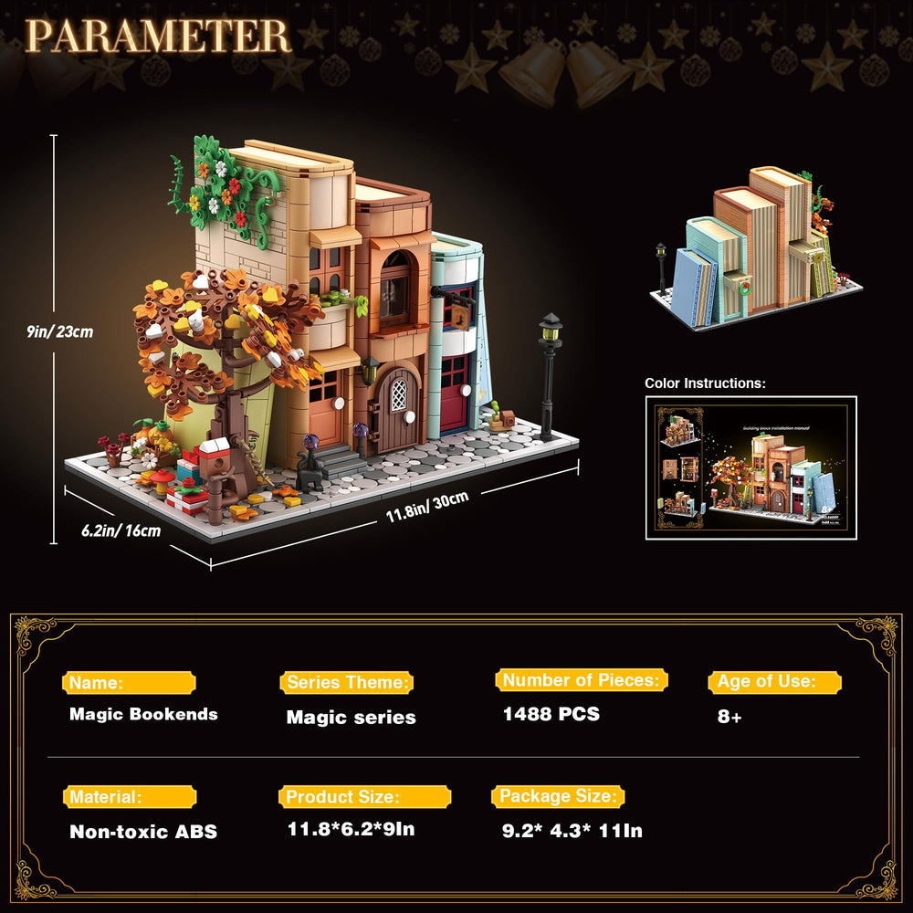 TekYetoi Bookends Building Set - Block details and textures highlighting clever construction